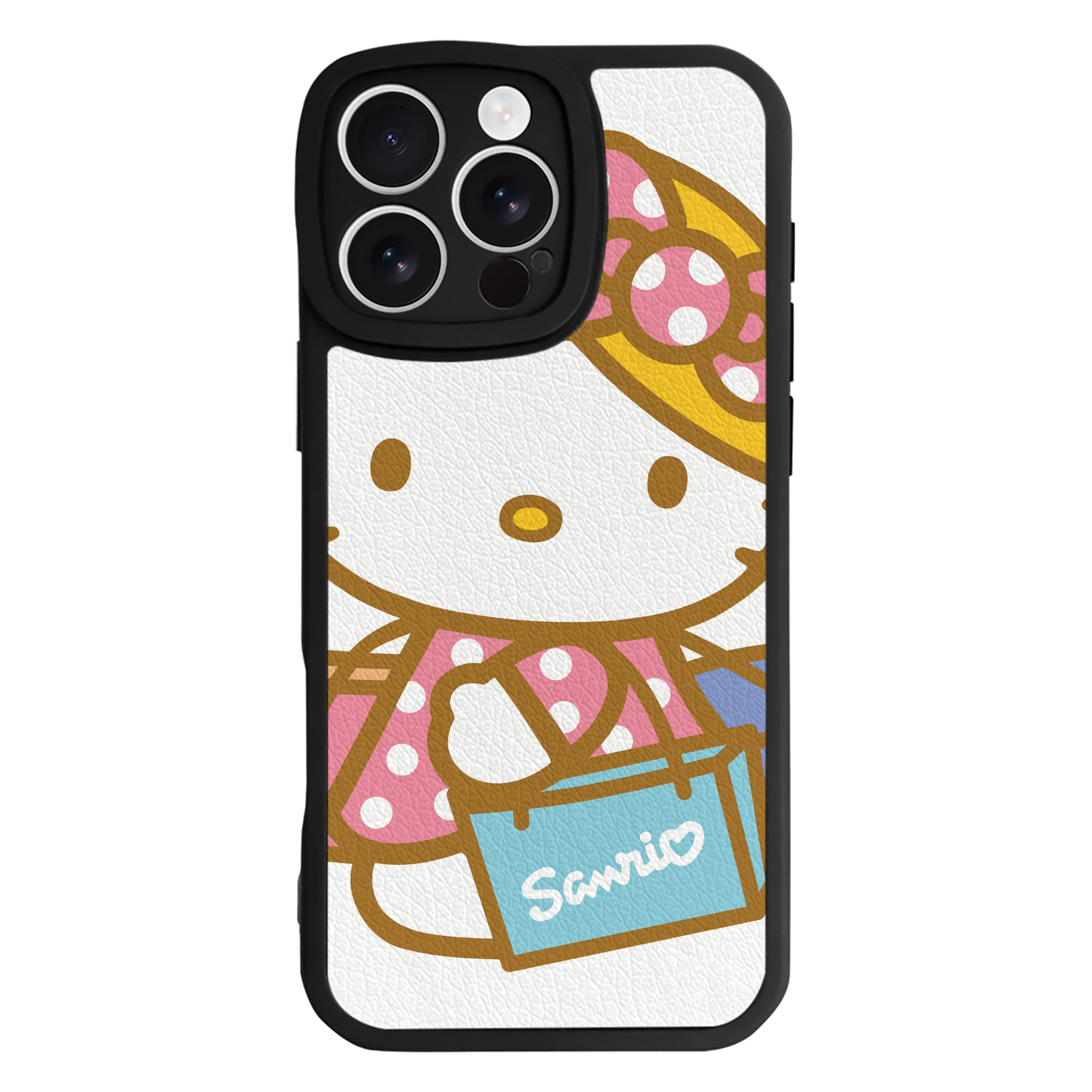 （画像用） Hello Kitty ハローキティ 【iPhone 16シリーズ対応】シリコンスマホケース（レザー調） 材質：シリコン